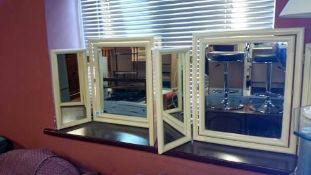 2 triple dressing table mirrors