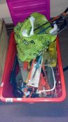 A large box of tools including files & saws etc.