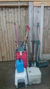 Garden tools, steps, trolley etc.