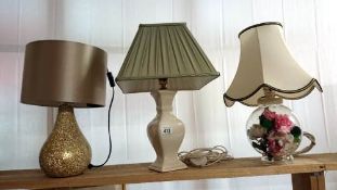 3 table lamps