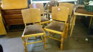 4 oak dining chairs