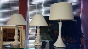 3 table lamps