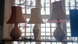 3 table lamps