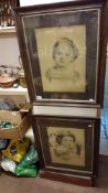 2 framed & glazed pictures/drawings