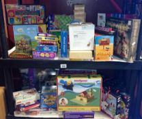 A quantity of games etc. (2 shelves)