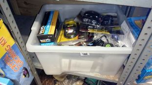 A quantity of bicycle related items including locks & lights etc.