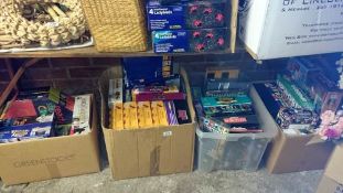 A large quantity of board games including Trivial pursuit & Scruples etc.