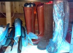 2 pairs of boots & boot trees