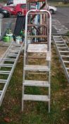 An aluminium step ladder