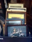 A box of prints, engravings and photographs