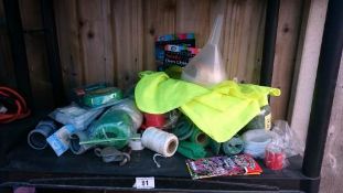 A shelf of garden twine etc.