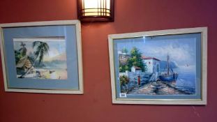 A pair of framed and glazed water colours