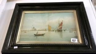 An early 20th century framed and glazed watercolour Venetian scene