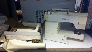 A Singer electric sewing machine