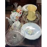 A mixed lot of glass and china