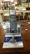 A cordless phone