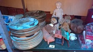 A large quantity of collectors plates & figures etc.