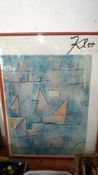 A modern print entitlked 'Klee' Port et Violiers 1937