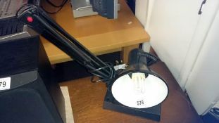 An adjustable desk lamp