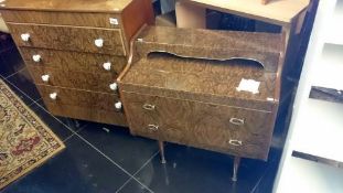 A melamine 4 drawer chest and matching dressing table