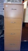 A 4 drawer filing cabinet