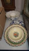 A Meissen bowl a/f, A Minton Dessert set, etc