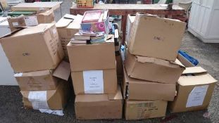 20 boxes of books