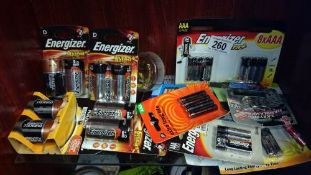 A quantity of batteries