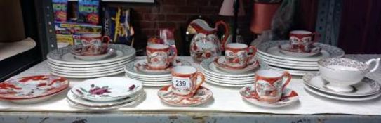 A mixed lot of china including Japanese