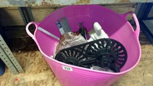 A tub of miscellaneous including padlocks etc