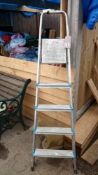 An aluminium step ladder