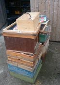 A quantity of bee keeping equipment