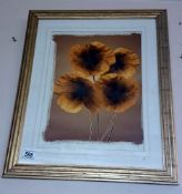 A framed and glazed still life flowers