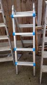 An aluminium step ladder