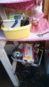 A mixed lot including pedal bin & door stops etc.