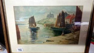 A framed and glazed watercolour signed F C Paynter