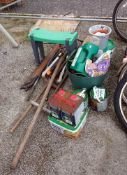 A quantity of garden tools etc.