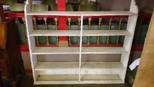 A set of painted shelves