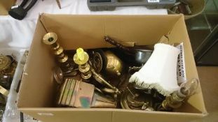 A box of brass and copper etc