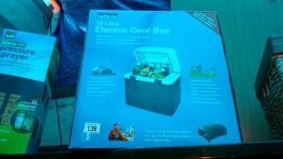 A boxed 18 litre electric cool box