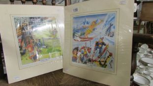 2 signed Danny Byrne prints - 'Ski Jump' and 'Grand Slam'