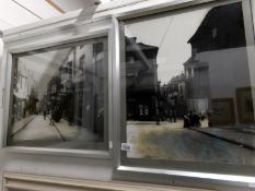 2 framed and glazed photographs of Lincoln Steep Hill