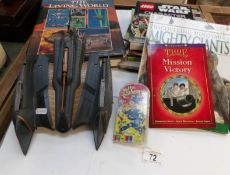 A mixed lot of children's books and 2 toys
