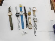 A mixed lot of wrist watches