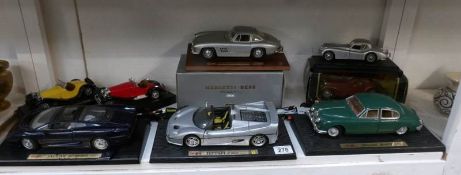 10 model cars including boxed Burago