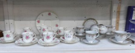 A 17 piece 'Morning Jewel' tea set by Noritake Ireland and a 21 piece 'Old Royal' bone china tea