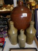 4 items of stoneware including J & J Burkill,