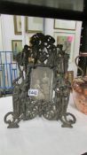 An original bronzed cast iron photo frame, Reg,No,