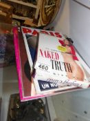 3 vintage men's erotic magazines and a set of oversized erotic playing cards