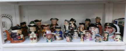 A large collection of Toby jugs
